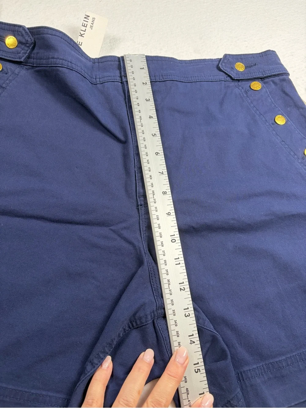 Anne Klein Navy sailor‎ Shorts with Gold Button Details